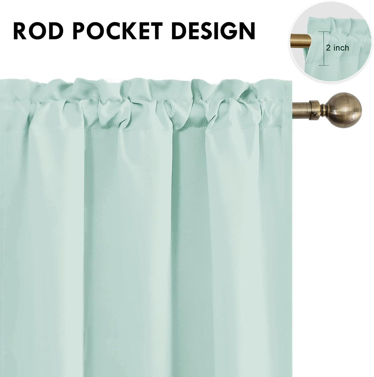 DWCN Blackout Curtains for Living Room Thermal Insulated, Energy Saving & Noise Reducing Bedroom