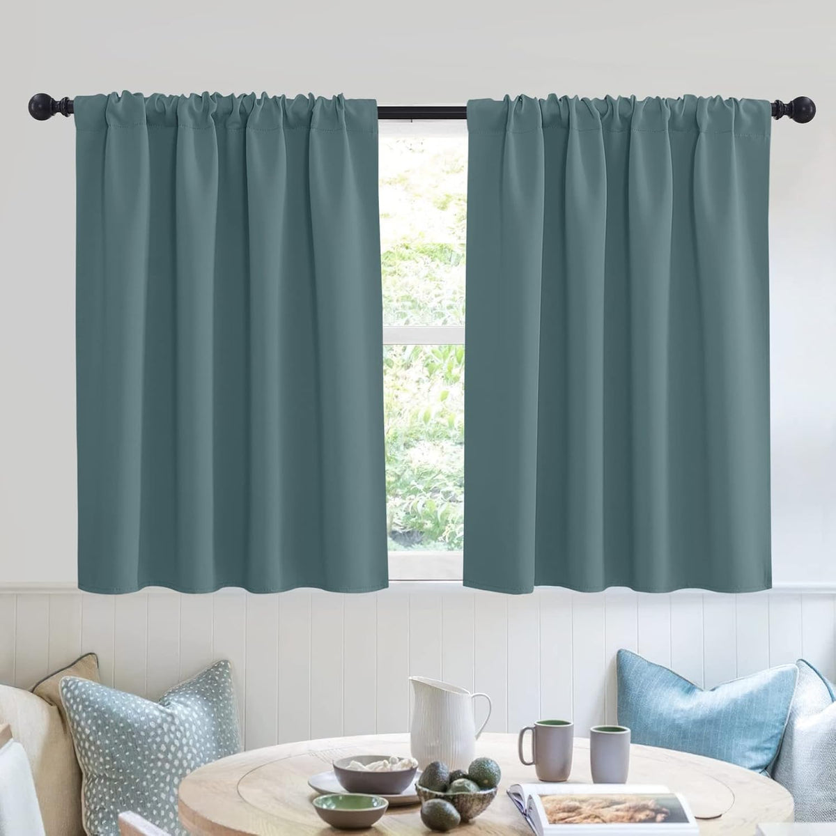RYB HOME Bathroom Curtains Room Darkening Privacy Small Window Curtains for Bedroom Kitchen