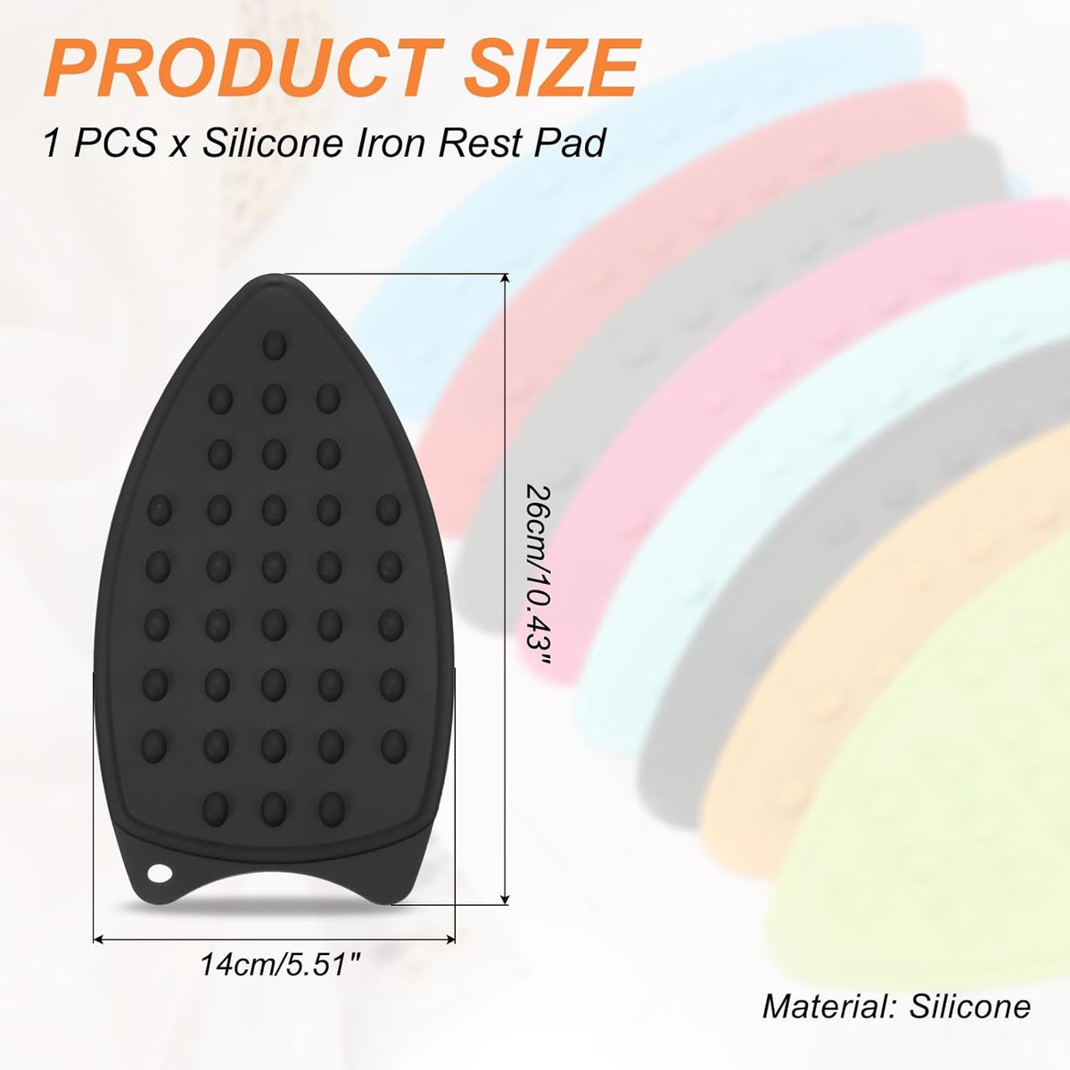 PATIKIL Silicone Iron Rest Pad, Multipurpose Hot Heat Resistant Iron Rest Plate Protective Pad for