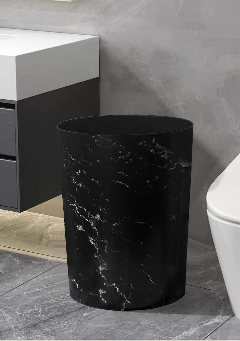 Feisco Small Trash Can for Bathroom, 2 Gallon Trash Can Trash Bin Wastebasket Garbage Can for