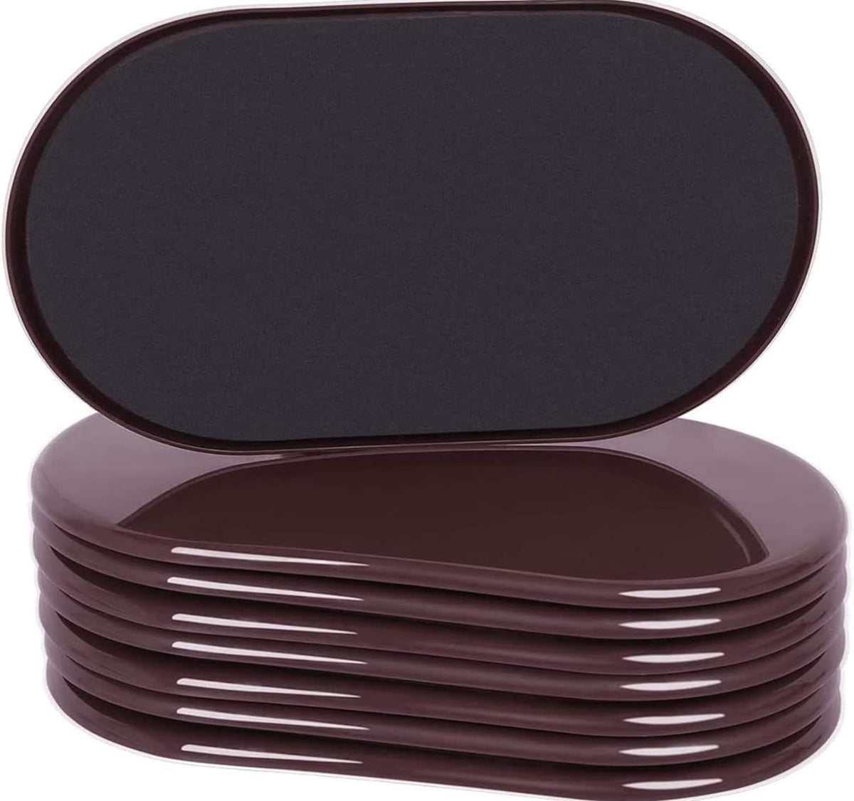 Ezprotekt 8 Pack Large Furniture Movers Sliders for Carpet, 9 1/2" x 5 3/4" Reusable Oval Furniture