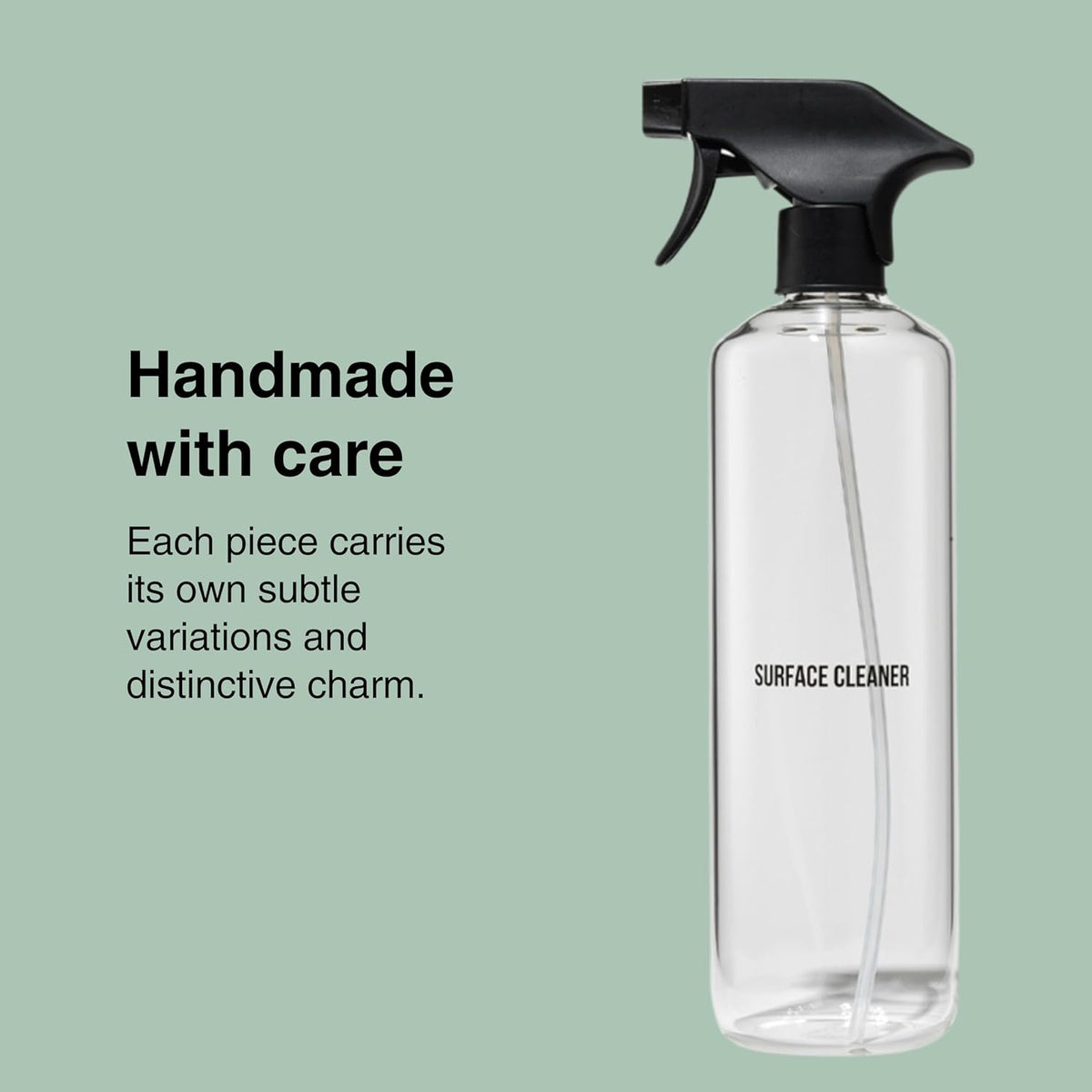Public Goods Empty Glass Spray Bottle for Multi-Surface Cleaner | Refillable Spray Bottle for