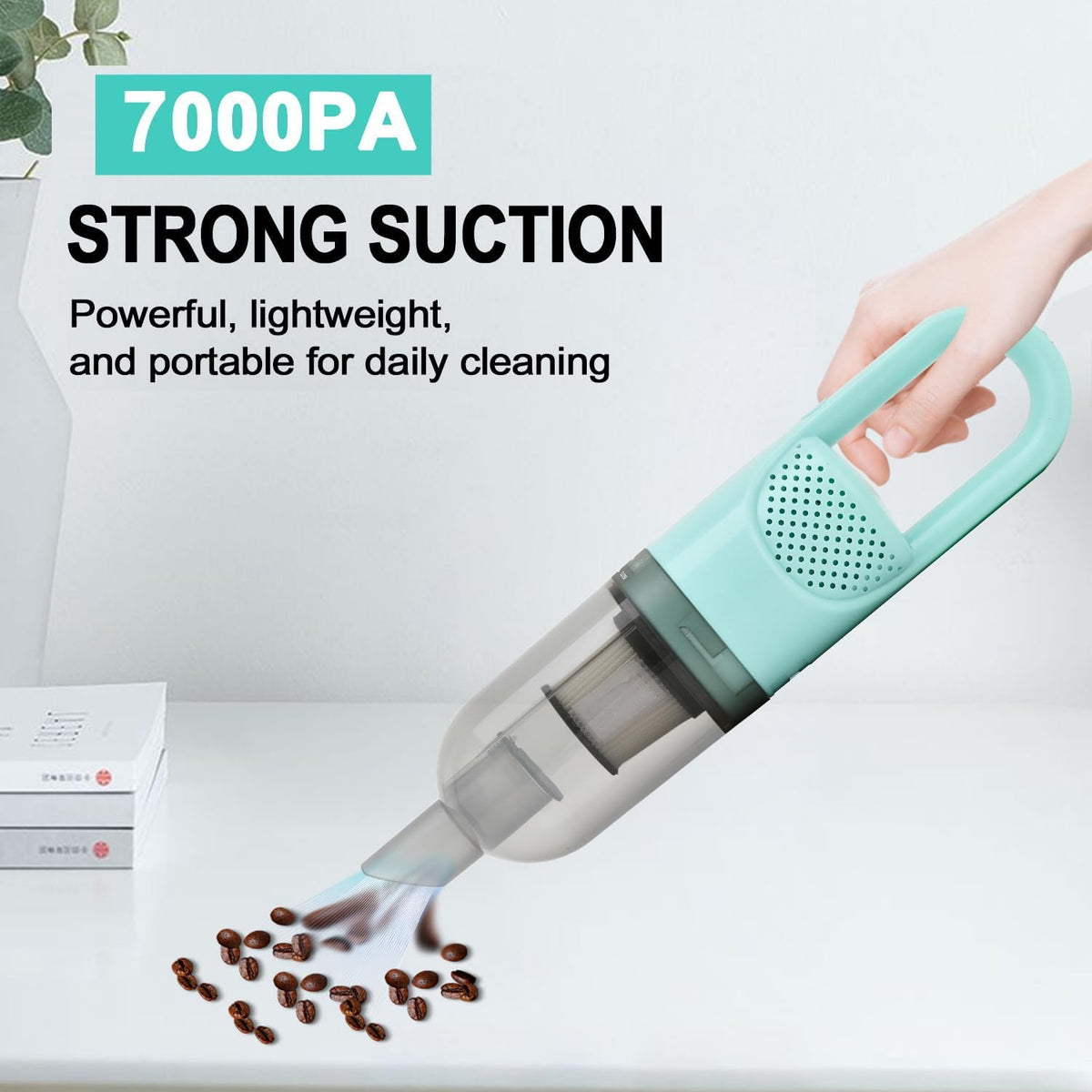 6-in-1 Lightweight Stick Vacuum Cleaner with 100W Powerful Motor, Mini Portable Household Handheld