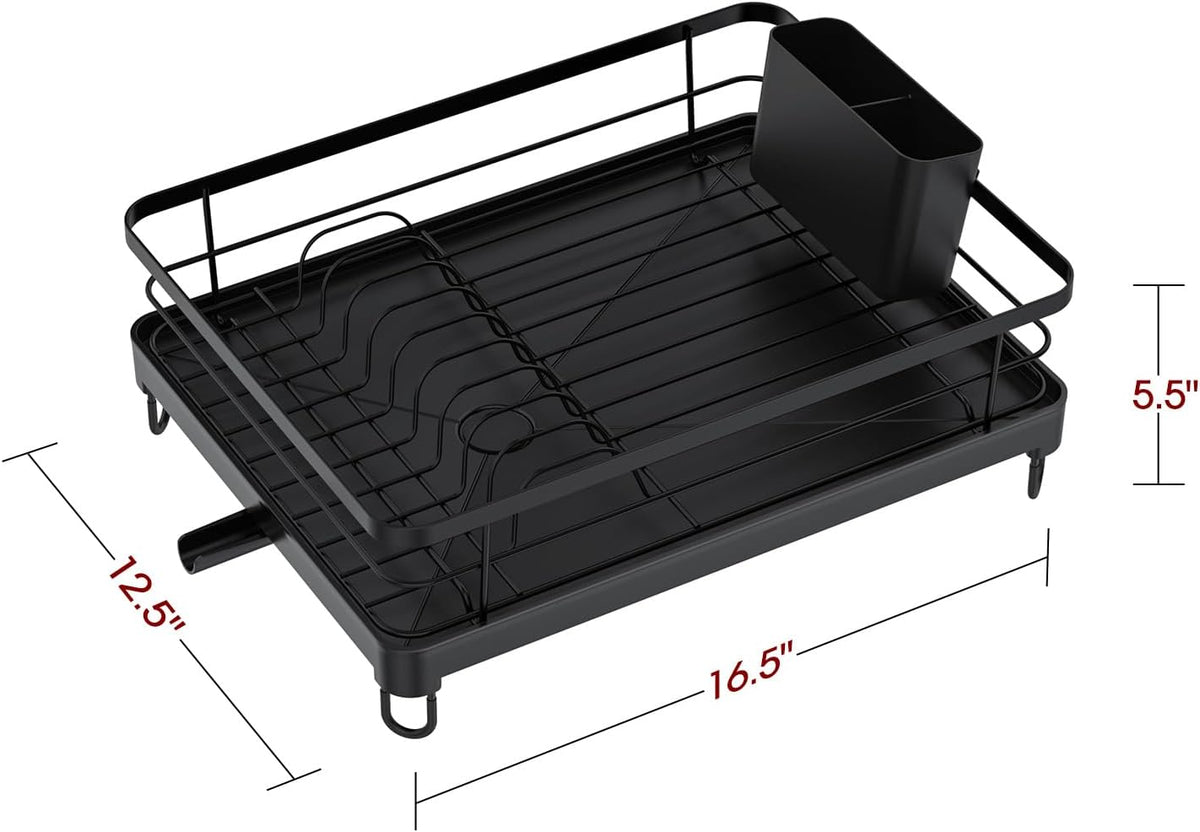 Stainless Steel Dish Drying Rack for Kitchen Counter, Sink Organization and Storage Essentials with