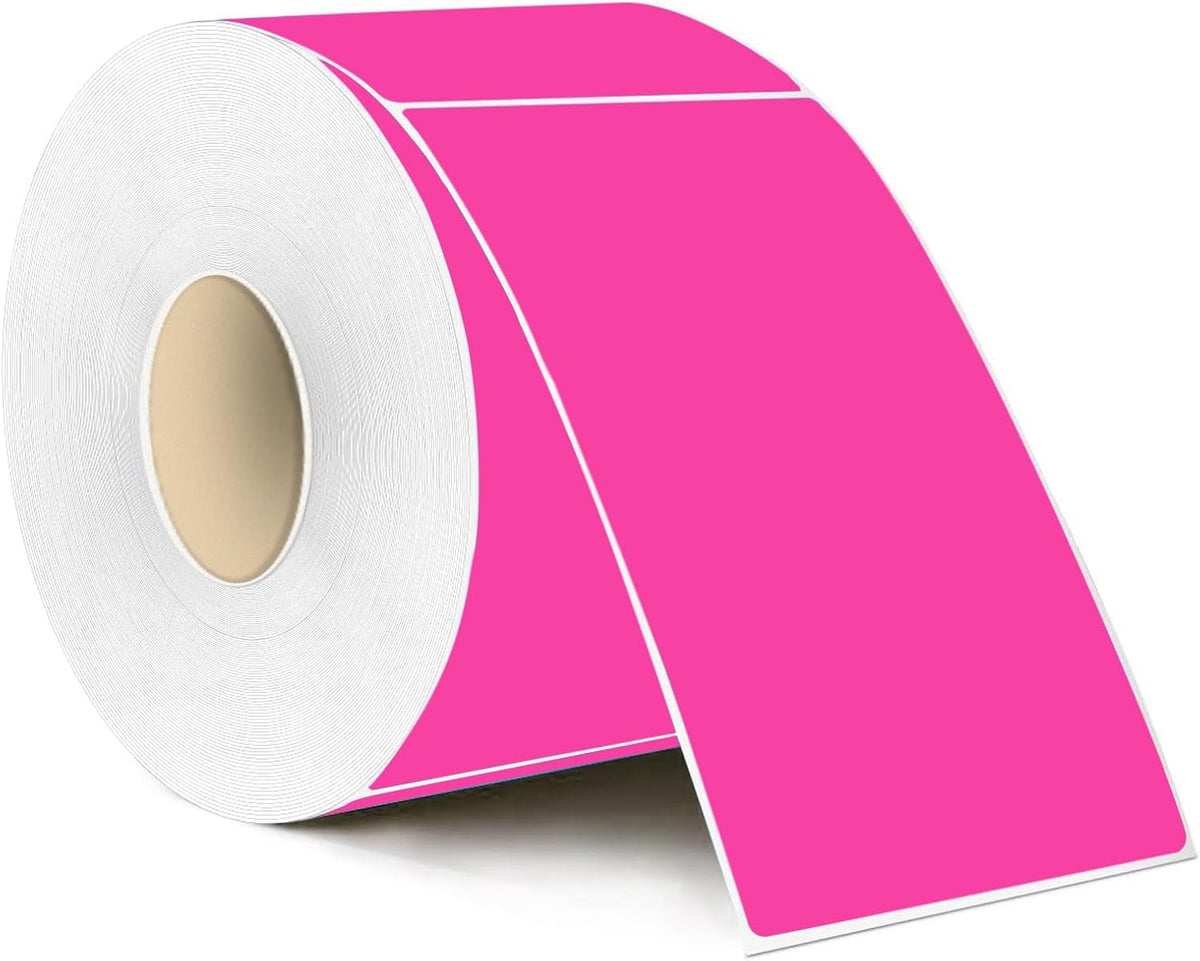 STARLIBOO 3"X5" Rectangle Neon Colored Labels, Removable Moving Labels for Boxes, Permanent
