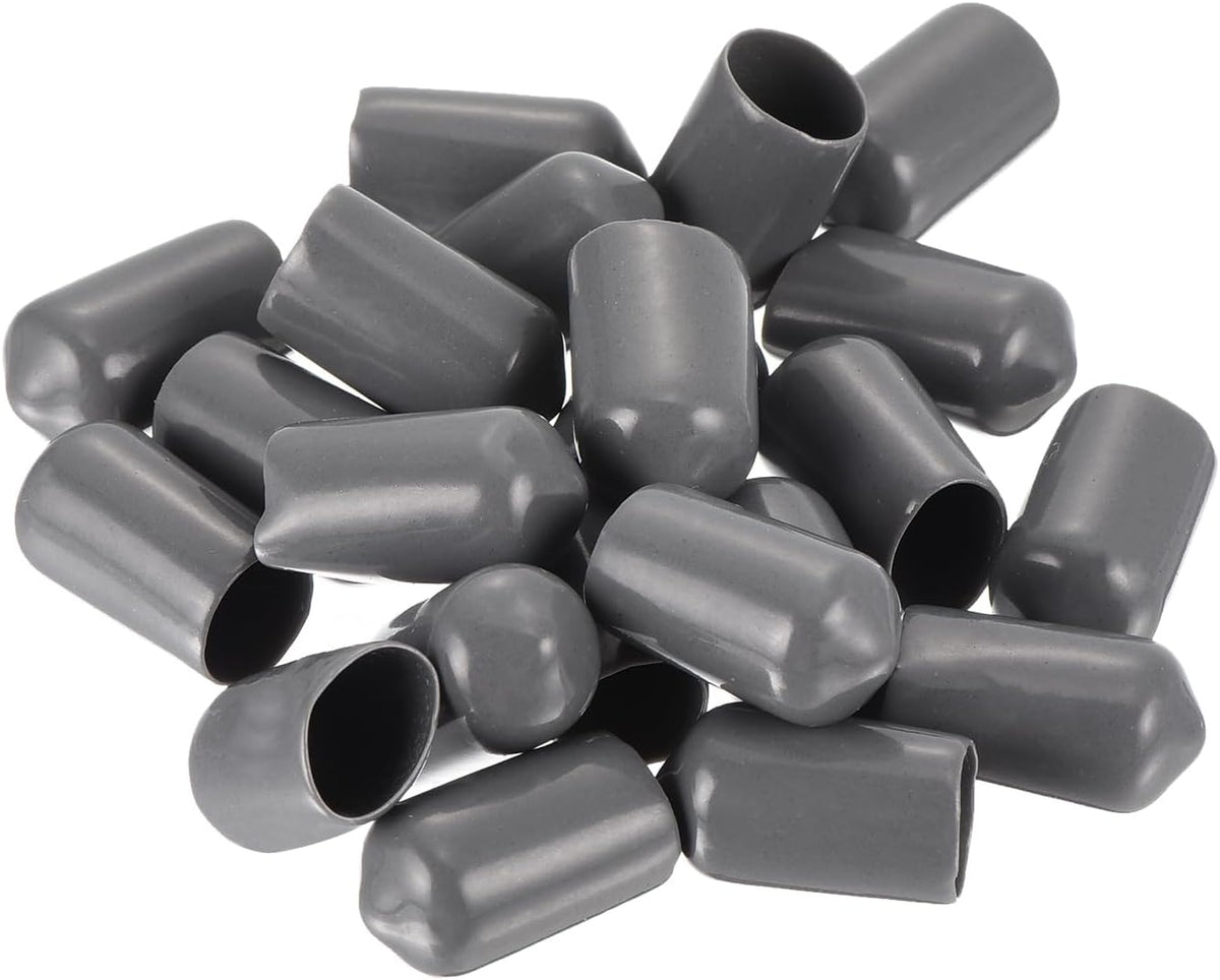uxcell 20pcs Rubber End Caps 9mm(3/8") ID Vinyl PVC Round Tube Bolt Cap Cover Screw Thread