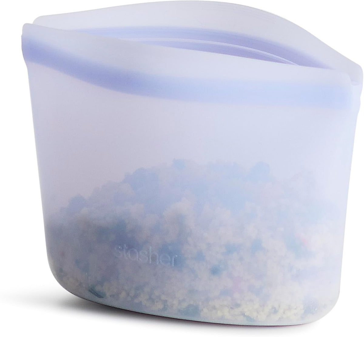 Stasher Premium Silicone Reusable Food Storage Bowl, Lavender, Microwave, Sous Vide, Dishwasher