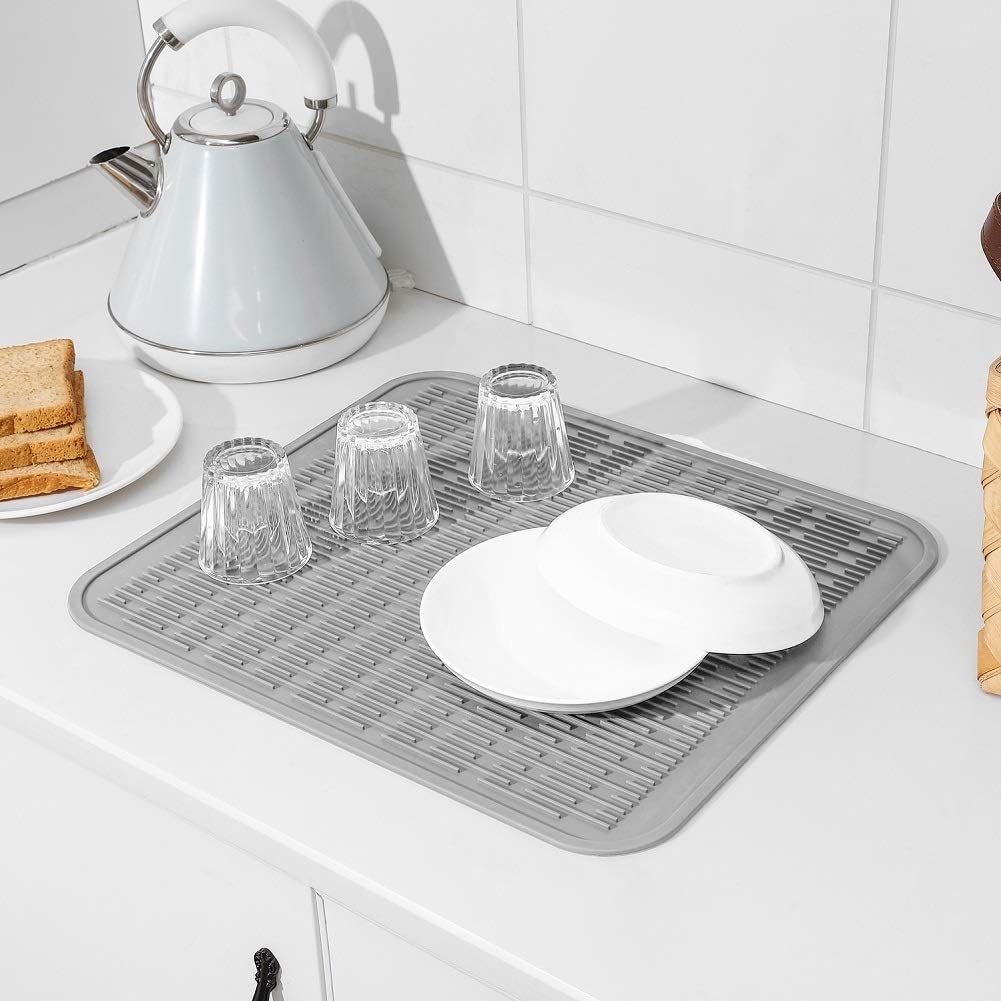 Silicone Dish Drying Mat for Multiple Usage,Easy clean,Eco-friendly,Heat-resistant Silicone Mat for