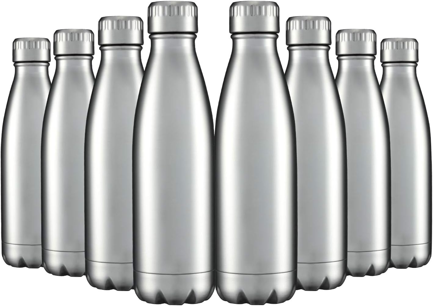 HASLE OUTFITTERS 17oz Stainless Steel Water Bottles Bulk, Vacuum Insulated Water Bottles Double