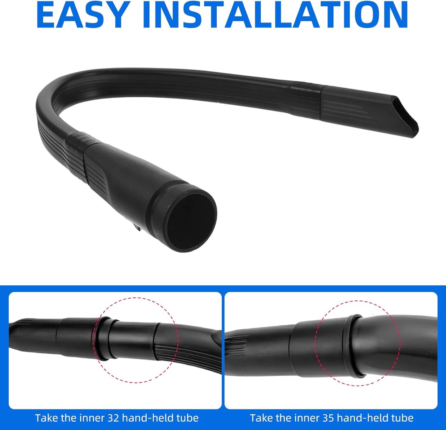 25 inch flexible vacuum hose tool accessory, suitable for all 1-1/4" or 1-3/8" inch (32mm - 35mm)