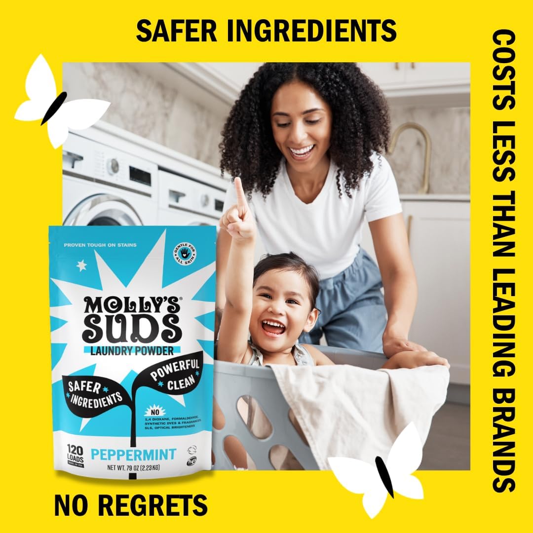 Molly's Suds Original Laundry Detergent Powder | Clean Laundry Detergent Powder for Sensitive Skin
