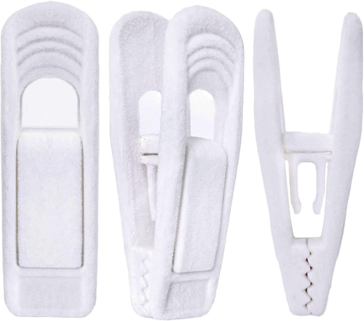 White Velvet Hangers Clips 40 PCS, Pants Hangers Velvet Clips Easily Add to Velvet Hanger, Skirt
