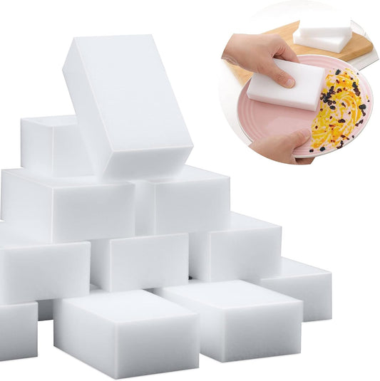 30 Pack Magic Sponge Eraser Extra Thick and Long Lasting Melamine Cleaning Sponges in Bulk - Multi