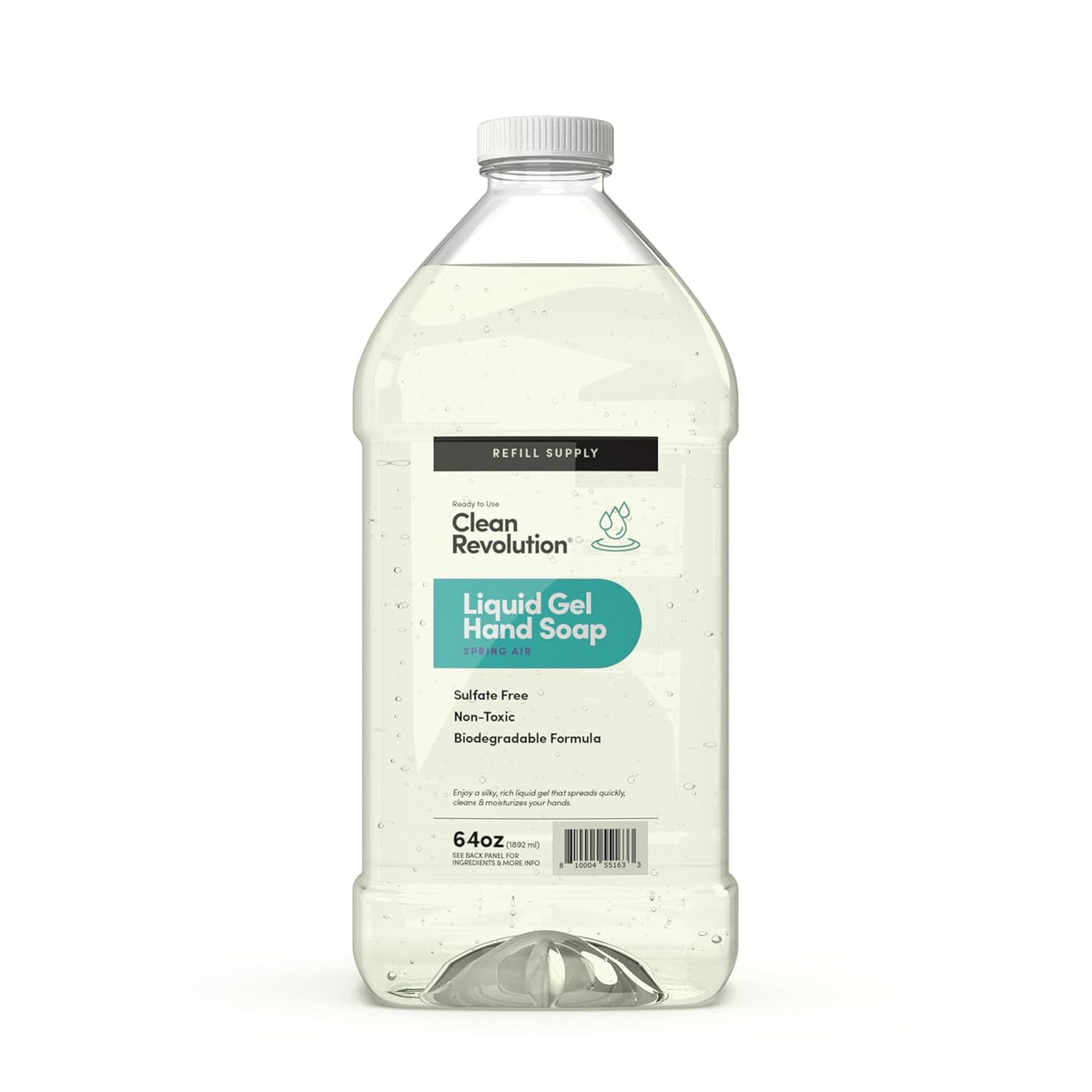 Clean Revolution Liquid Gel Hand Soap, Silky Rich Liquid, Quick Lather, Fast Rinsing, Contains Real