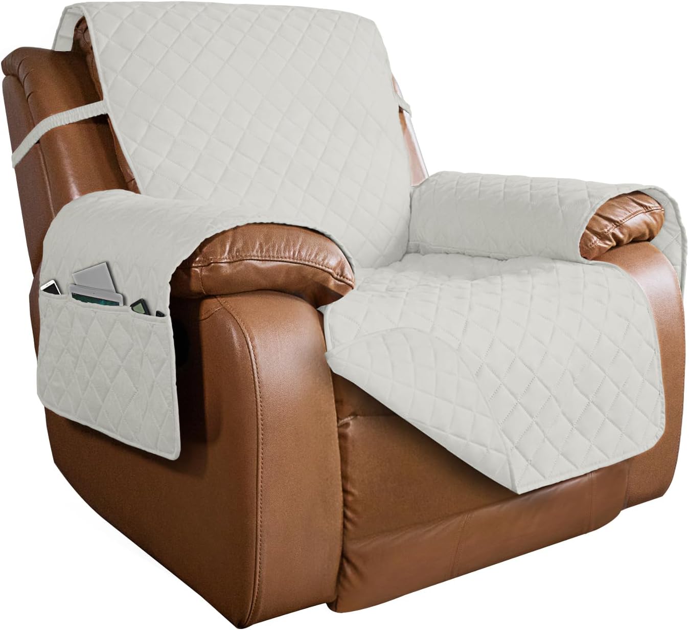 PureFit Reversible Quilted Sofa Cover, Water Resistant Slipcover Furniture Protector, Washable