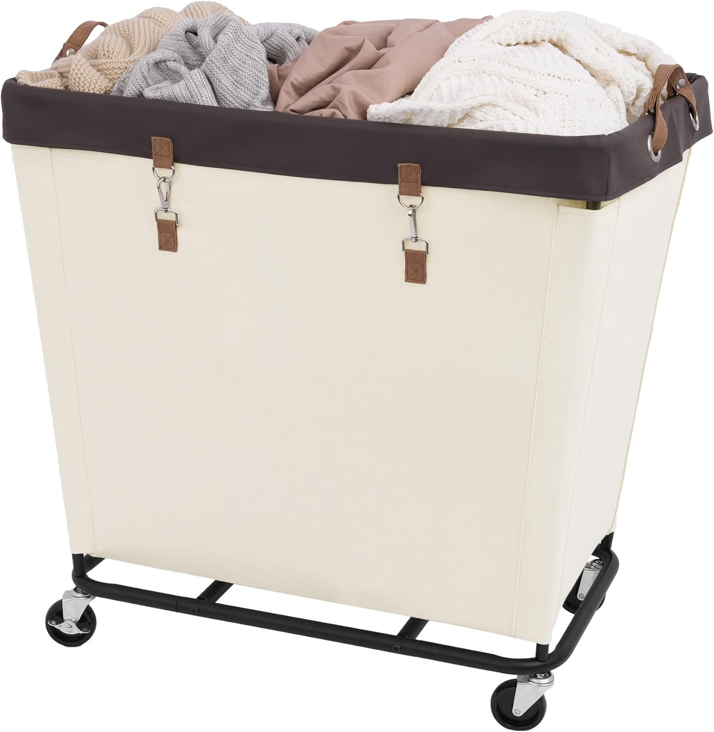StorageWorks 320L Laundry Basket with Wheels, Extra Large Rolling Hampers for Clothing Organizer