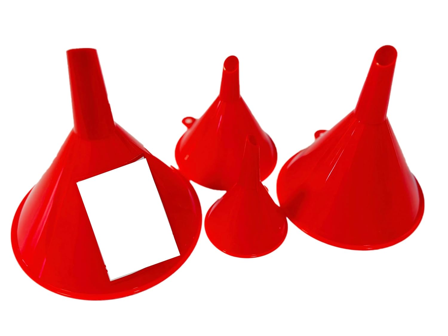 Funnel 4-Pack Funnels for Kitchen Use Filling Bottles - Food-Grade Plastic, Funnels for Automotive