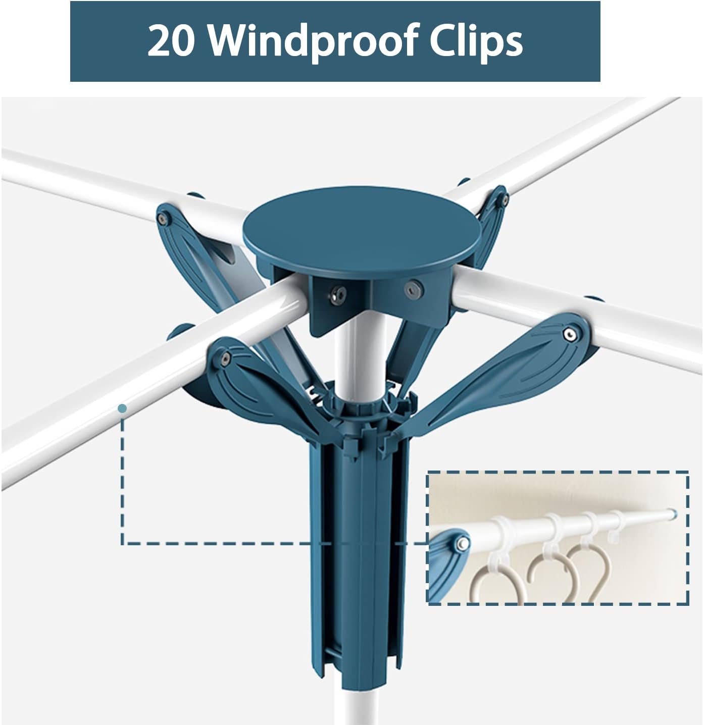 JAUREE Tripod Clothes Drying Rack Folding Indoor, Portable Drying Rack Clothing and