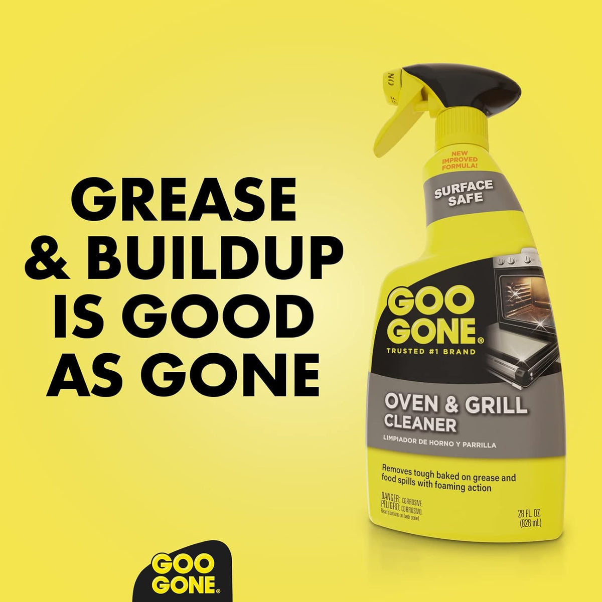 Goo Gone Oven and Grill Cleaner - 28 Ounce - Removes Tough Baked On Grease and Food Spills Surface