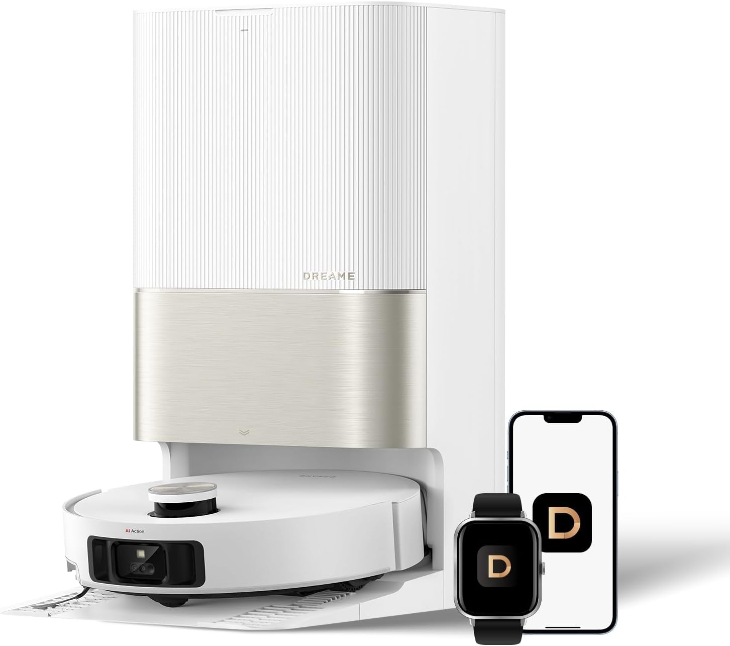 DREAME X50 Ultra White Robot Vacuum and Mop with Auto-Empty and Mop Self-Cleaning, 20,000Pa