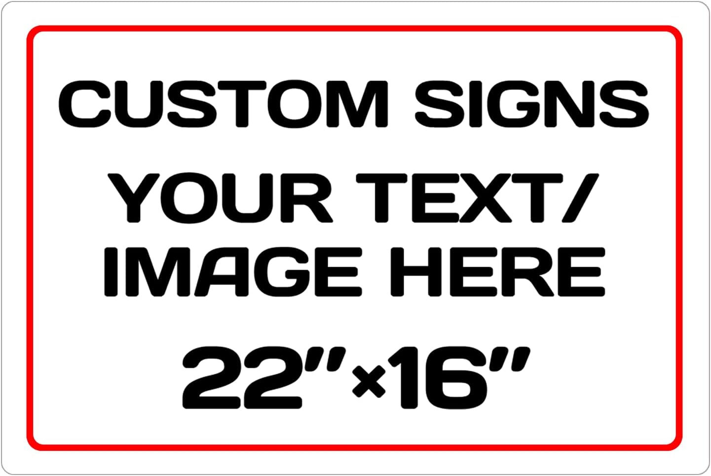 Personalized Aluminum Weatherproof Metal Signs - Multiple Sizes, Custom Text & Picture, Hazard