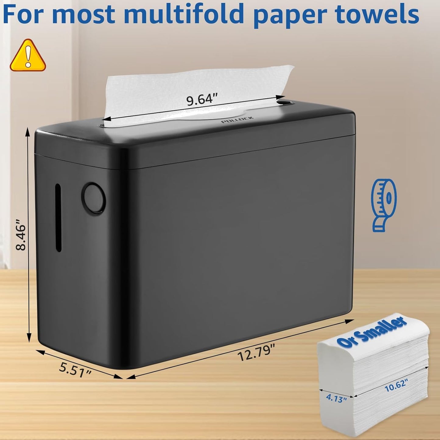Paper Towel Dispenser Countertop, Multifold Trifold Paper Towel Holder, Hand Towel Dispenser
