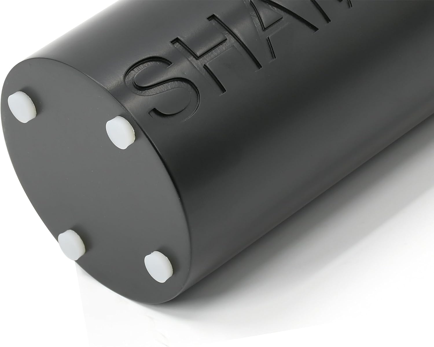 Matte Black Shampoo Dispenser Modern Refillable Pump Bottle with Embossed Text, Durable Resin