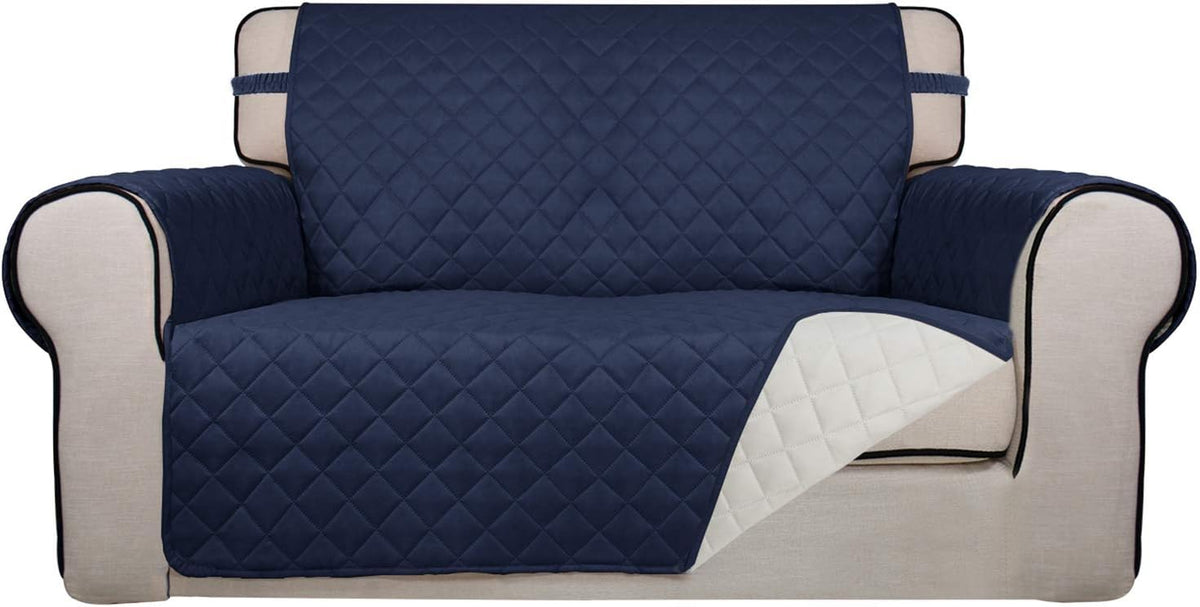 PureFit Reversible Quilted Sofa Cover, Water Resistant Medium Slipcover Furniture Protector
