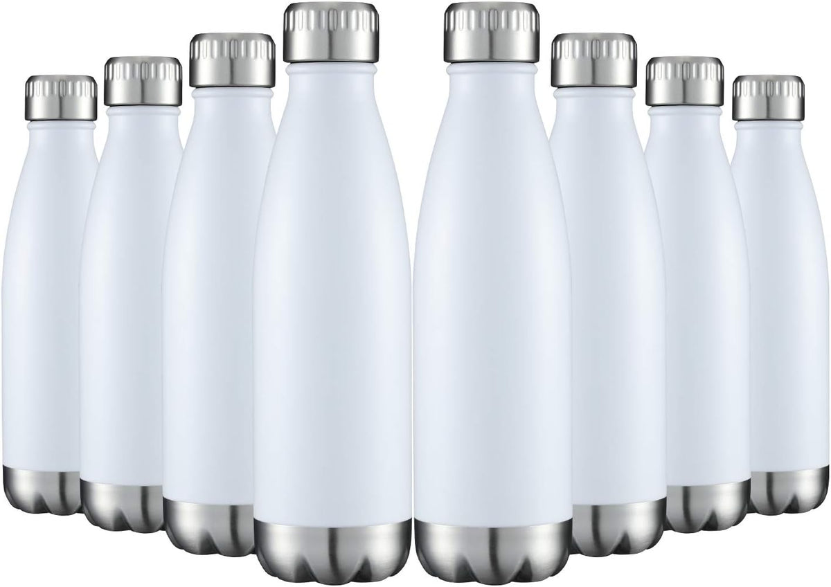 HASLE OUTFITTERS 17oz Stainless Steel Water Bottles Bulk, Vacuum Insulated Water Bottles Double