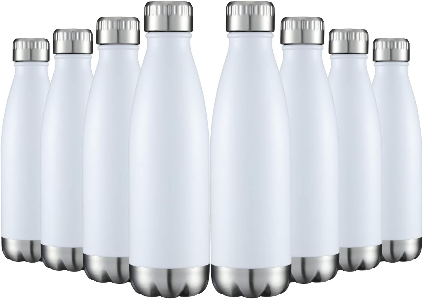 HASLE OUTFITTERS 17oz Stainless Steel Water Bottles Bulk, Vacuum Insulated Water Bottles Double