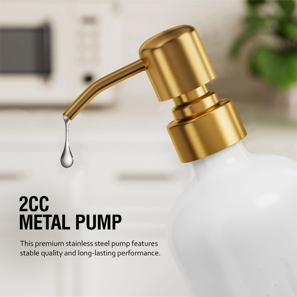MOMEEMO Kitchen Soap Dispenser Set, Contains Dish and Hand Soap Dispenser, Suitable for Kitchen