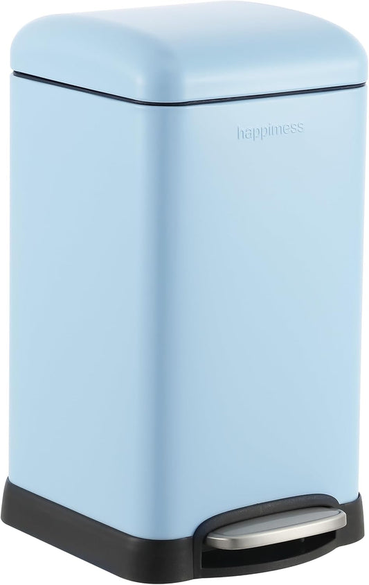 happimess HPM1012H Betty Retro Mini 3.2-Gallon Step-Open Trash Can, Fingerprint Resistant, Modern