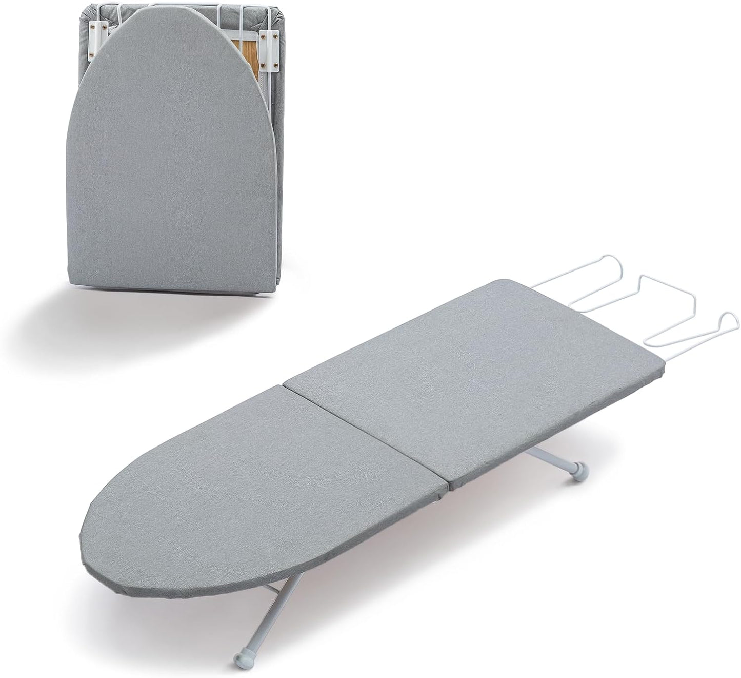 Small Ironing Board Tabletop with Iron Rest, Foldable Mini Iron Board with Cotton Cover, RAINHOL