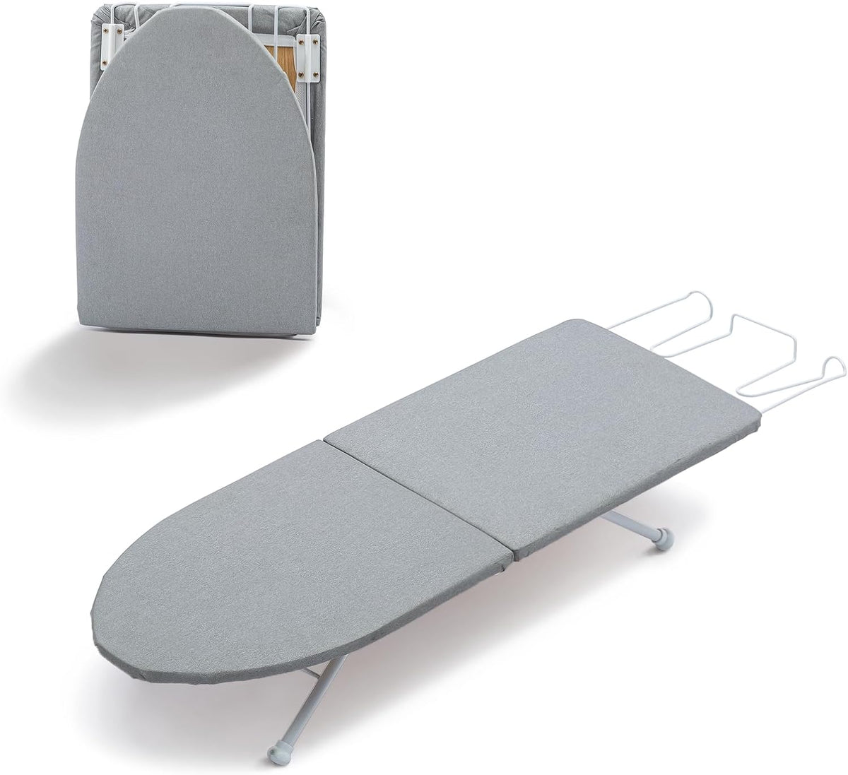 Small Ironing Board Tabletop with Iron Rest, Foldable Mini Iron Board with Cotton Cover, RAINHOL