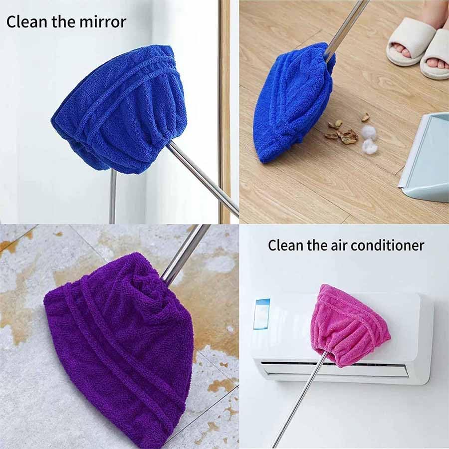 Icexeco Lazy Broom Cover Cloth, Multifunctional Lazy Brooms Cover, Washable Reusable Microfiber