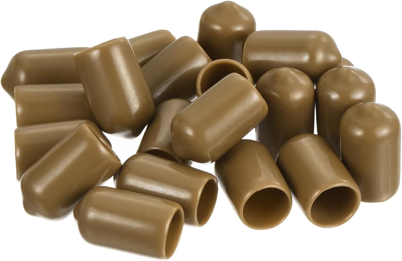 uxcell 20pcs Rubber End Caps 9mm(3/8") ID Vinyl PVC Round Tube Bolt Cap Cover Screw Thread