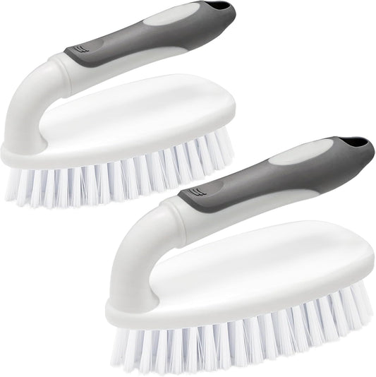 Scrub Brushes for Cleaning Bathtub Scrubber Heavy Duty Scrub Brush with Handle Stiff Bristle