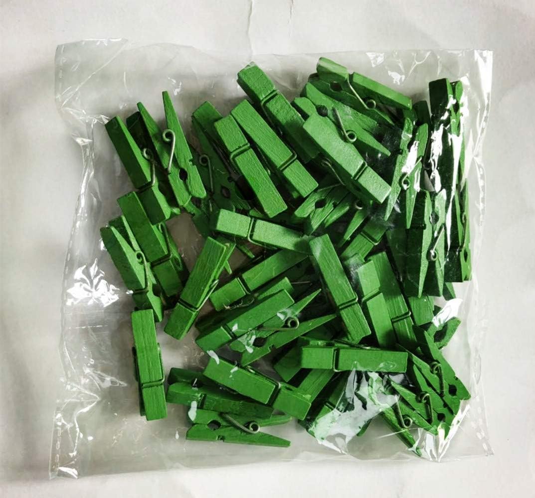 DurReus 50PCS Tiny Wooden Clothespins Photo Paper Peg Mini Wood Clothes Pins Home School Arts