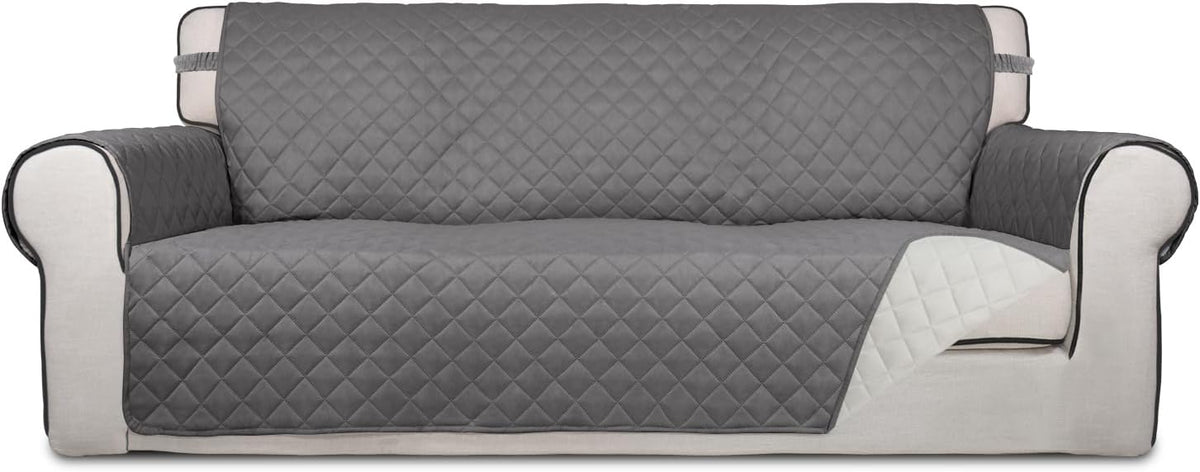 PureFit Reversible Quilted Sofa Cover, Water Resistant Slipcover Furniture Protector, Washable