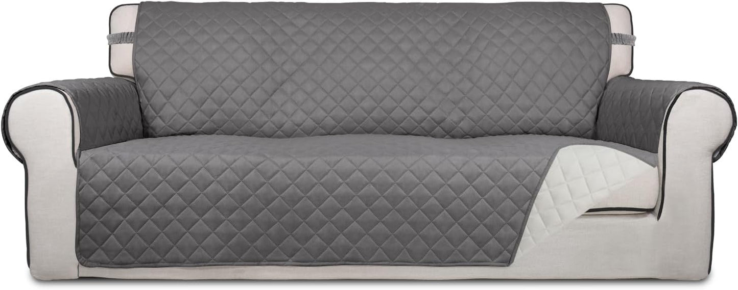 PureFit Reversible Quilted Sofa Cover, Water Resistant Slipcover Furniture Protector, Washable