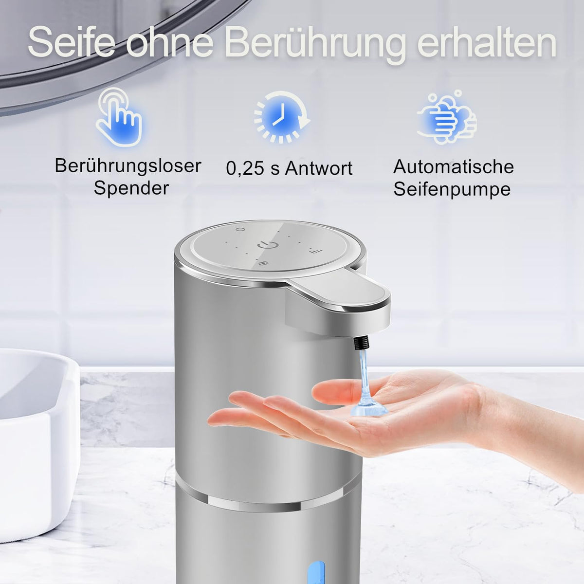Automatic Liquid Soap Dispenser Bathroom Kitchen Dish Liquid Body Shampoo Shower Gel Hand Free