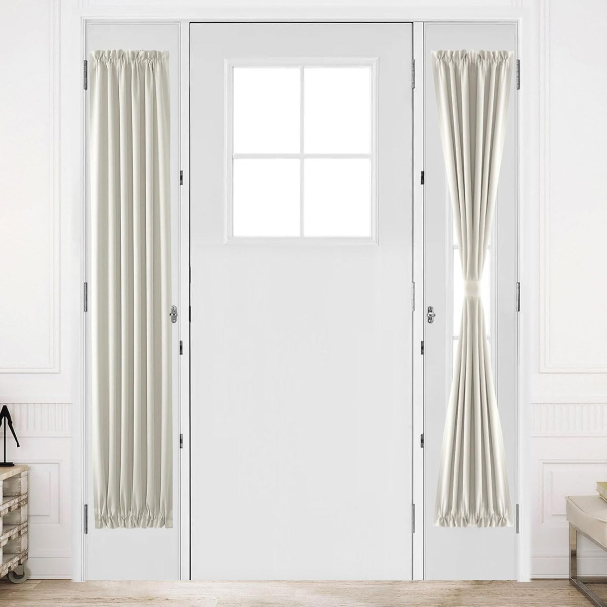 DWCN French Door Curtains – Rod Pocket Thermal Blackout Curtain for Doors with Glass Window