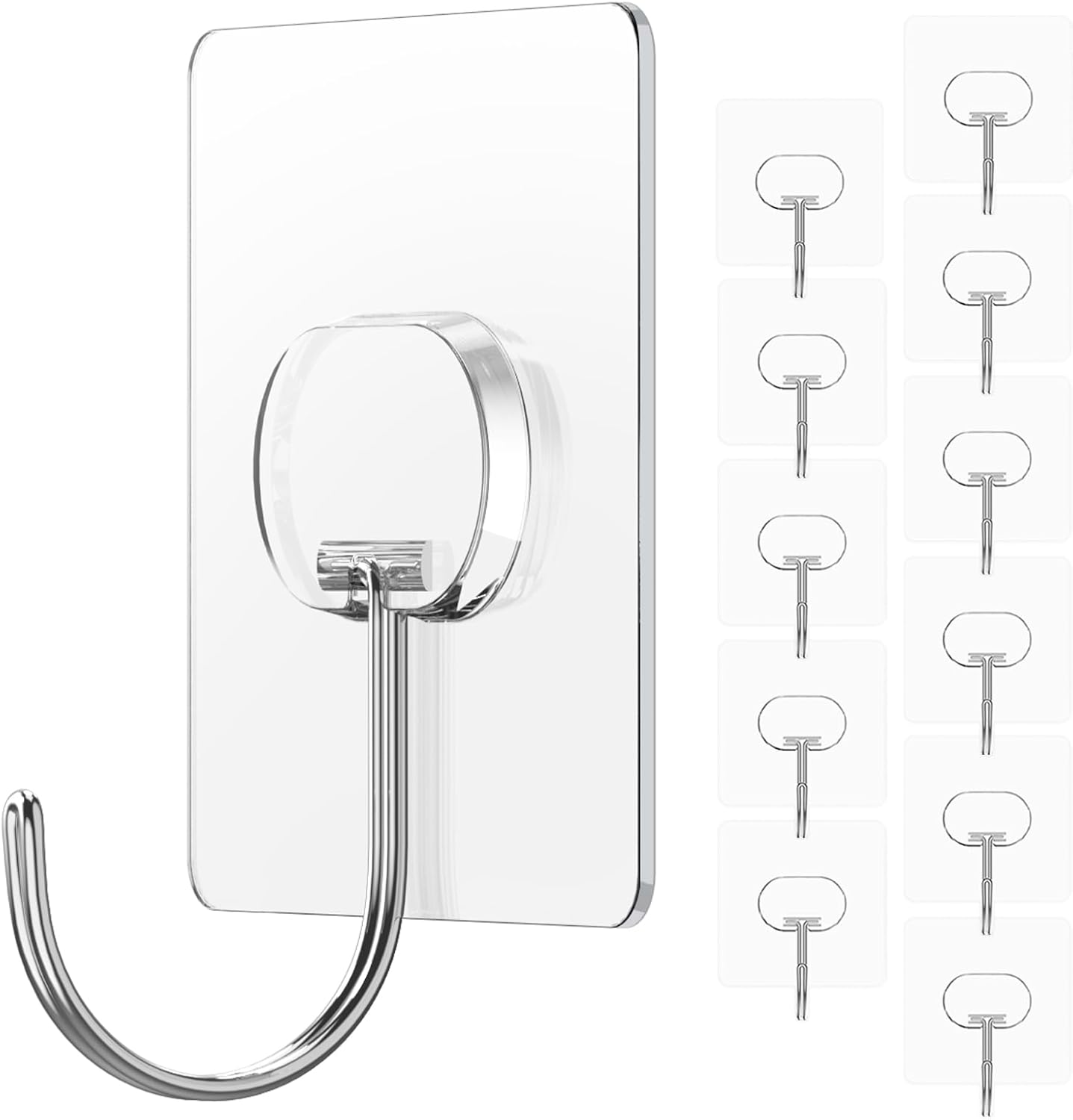 Large Adhesive Hooks for Hanging Heavy Duty Wall Hooks Self Adhesive Towel Coat Hooks Waterproof