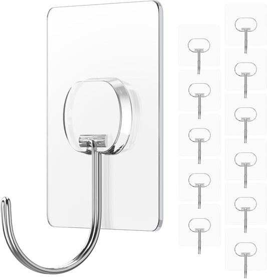 Large Adhesive Hooks for Hanging Heavy Duty Wall Hooks Self Adhesive Towel Coat Hooks Waterproof