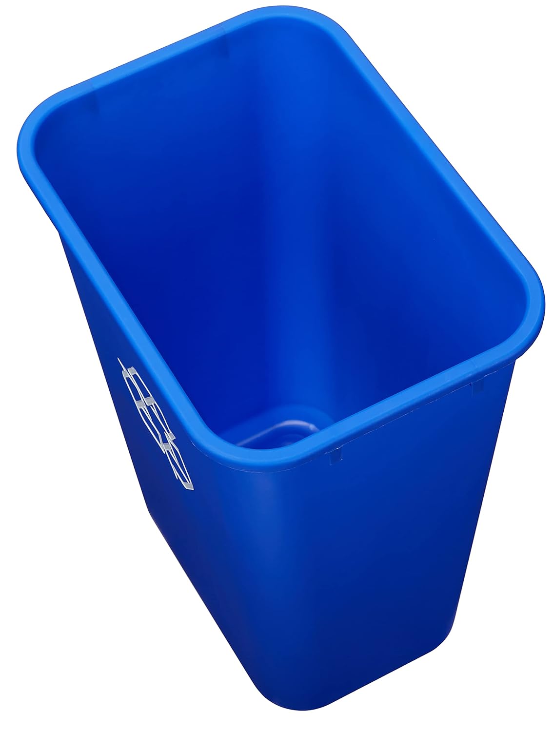 Amazon Basics Trash Can, Rectangular Commercial Office Wastebasket, Recycle Logo, 10 Gallon (Pack