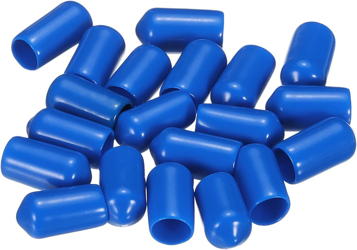 uxcell 20pcs Rubber End Caps 7.5mm ID Vinyl PVC Round Tube Bolt Cap Cover Screw Thread Protectors
