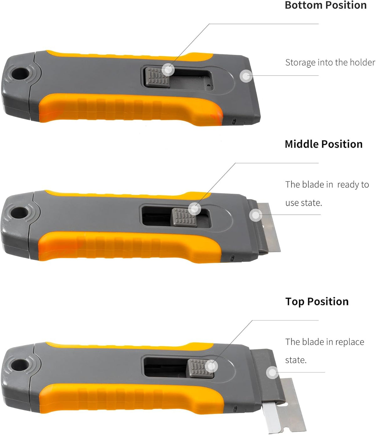 Razor Blade Scraper Tool with 15pcs Extra Blades, Cleaning Razor Scraper for Glass, Glass Top Stove
