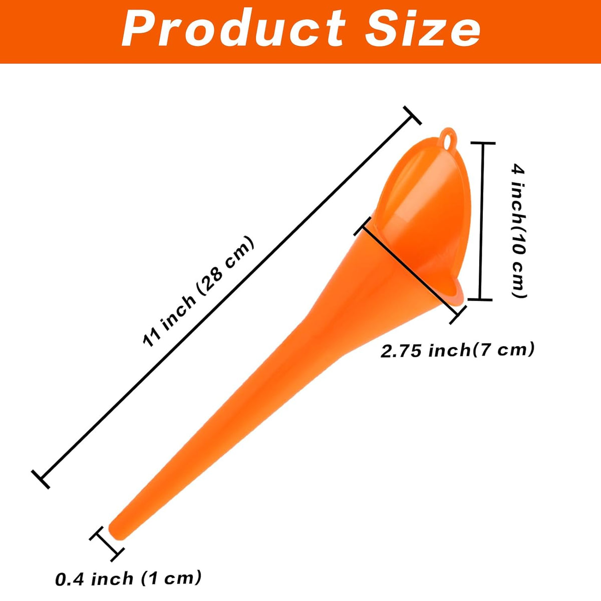 4 Pcs Plastic Long Neck Oil Funnel for Change, Multi-Function Long for Transmission Fluid