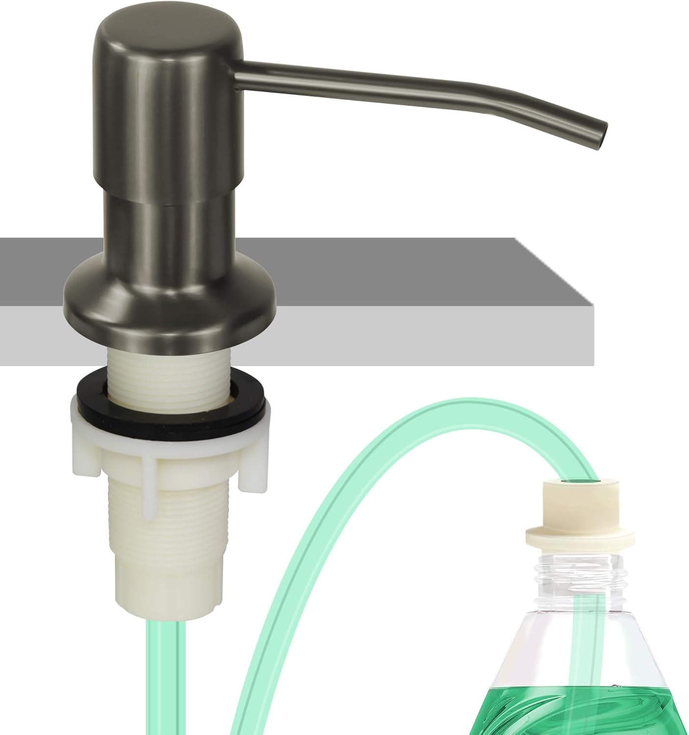 Soap Dispenser for Kitchen Sink, Built in Sink Soap Dispenser, Countertop Soap Dispenser Pump with