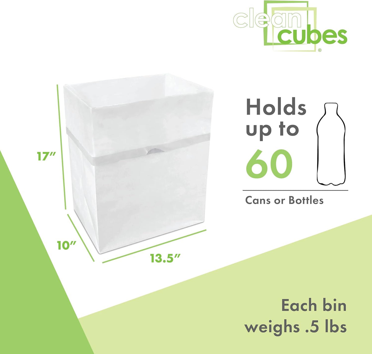 13 Gallon Disposable Pop-Up Trash Cans (3-Pack) with Fitted Bags – Foldable Garbage & Recycling
